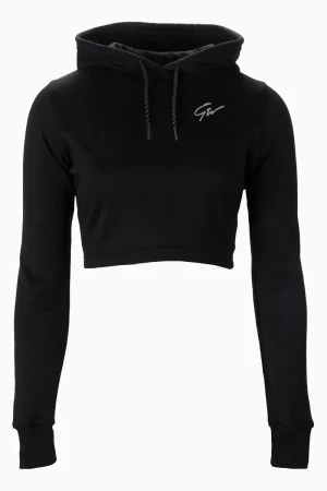 Pixley Crop Top Hoodie - Sort - L