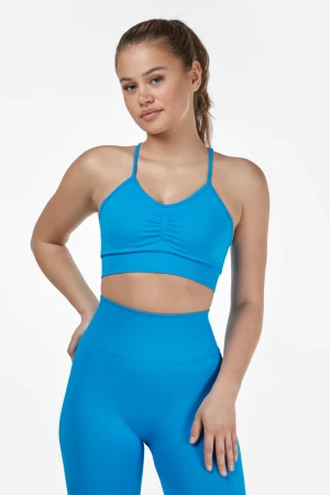 Famme Adapt Scrunchie Sports Bra - Blå , S