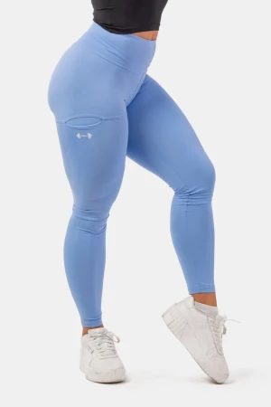 Active High-Waist Smart Pocket Leggings - Lys Blå , M