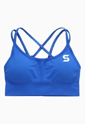Sporty Classic Sports Bra - Blue , L