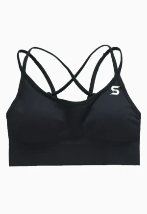 Sporty Classic Sports Bra - Total Black , S