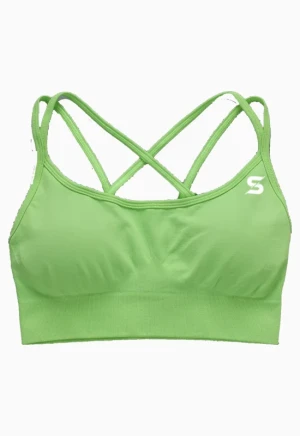 Sporty Classic Sports Bra - Light Green , S