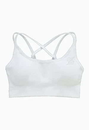 Sporty Classic Sports Bra - White , L