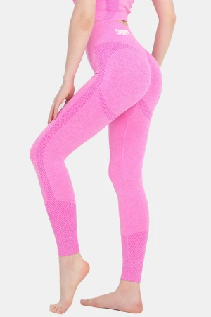 Sporty Seamless Comfort Tights - Light Pink , L