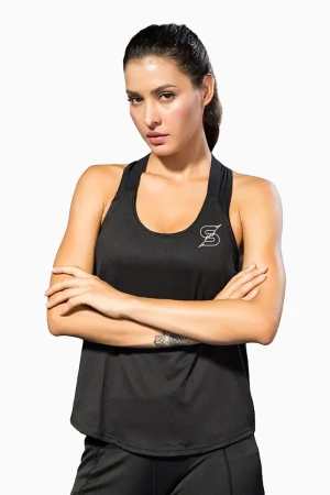 Sporty Energy Sport Singlet - Black , M