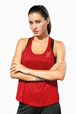 Sporty Energy Sport Singlet - Red , S