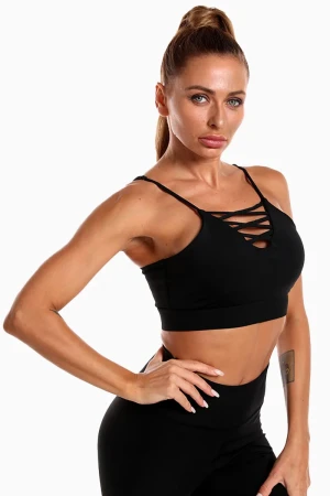 Sporty Rush Seamless Sports Bra - Black , S