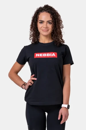 NEBBIA Basic T-skjorte Woman - Sort - M