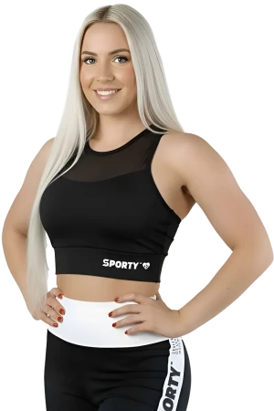 Signature Collection Mesh Sports-Top - Sort , M