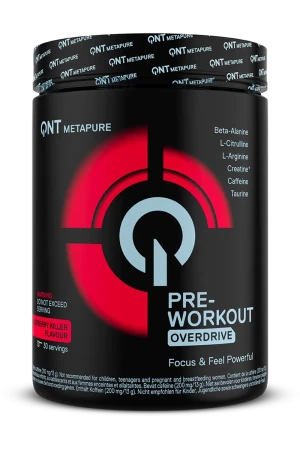 QNT Pre-Workout Overdrive - 390g - Raspberry Killer