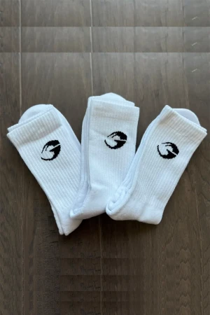 Gasp Crew Socks - 3 Pack White - L