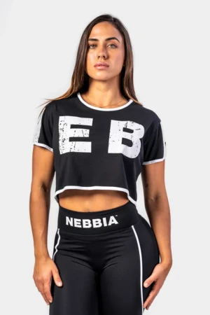 Oversized crop top GAME ON - Black - S