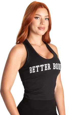 Better Bodies Crop T-Back - Black/White - L