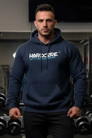 Hardcore Premium Hoodie - Navy - L