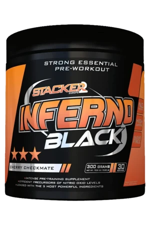 Stacker2 Inferno Black Pre-Workout // 300g - Cherry Checkmate
