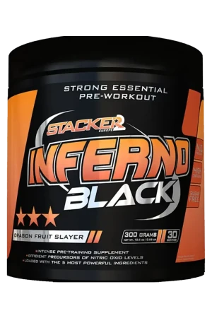 Stacker2 Inferno Black Pre-Workout // 300g - Dragon Fruit Slayer