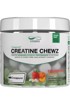 Viterna Creapure Chewable Chewz - 150 Tyggetabletter - Strawberry Peach