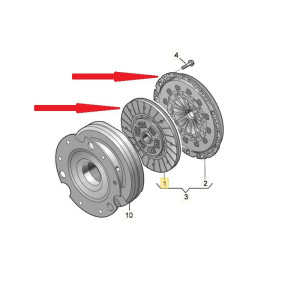 Oryginalne sprzęgło AUDI 0CS141031E+0CS141117G