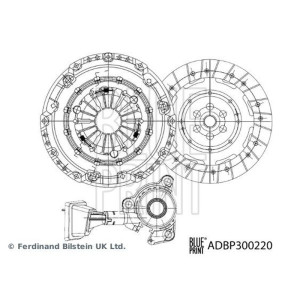 Oryginalne sprzęgło Citroen C4 II 1.6 HDi - BLUE PRINT ADBP300220