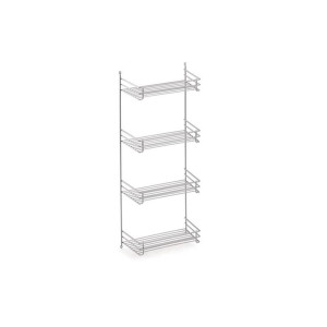 Besenschrank-Regal, silberfarben