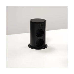 Naber VersaLift USB A/C, Schwarz matt