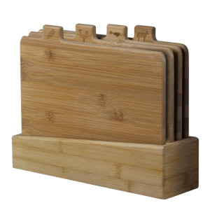 Berlinger Haus Σετ ξύλα κοπής bamboo με βάση αποθήκευσης 5 τμχ BH-7213