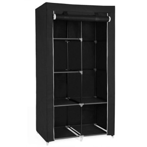 Φορητή υφασμάτινη ντουλάπα Herzberg HG-8010-BLK Μαύρη