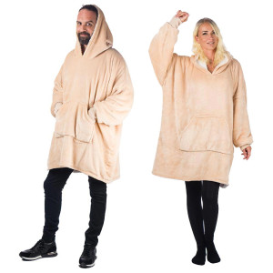 Ολόσωμη Κουβέρτα Με Μανίκια HomeVero Comfort Blanket HV-CB-B Μπέζ