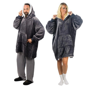 Ολόσωμη Κουβέρτα Με Μανίκια HomeVero Comfort Blanket HV-CB-G Γκρι