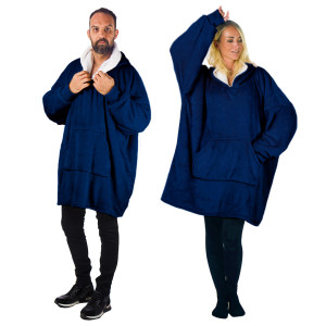 Ολόσωμη Κουβέρτα Με Μανίκια HomeVero Comfort Blanket HV-CB-NB Μπλε
