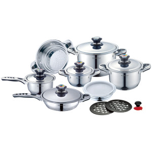 Royalty Line Σετ Μαγειρικά Σκεύη 16τμχ Inox RL-16B