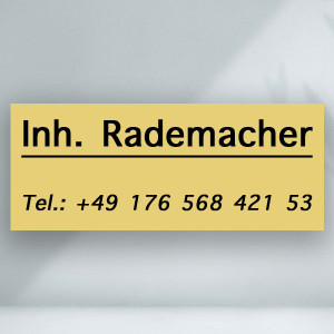 Kunststoffschild graviert 100x40mm