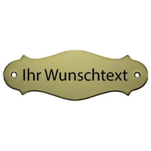 Messing-Türschild mit Gravur J1 (130x45mm)