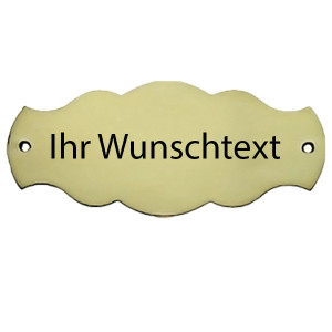 Messing-Türschild mit Gravur H1 (130x60mm)