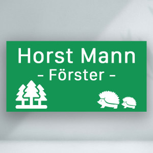 Namensschild Kunststoff 60x30mm