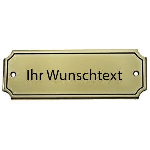 Messing-Türschild mit Gravur C1 (125x45mm)