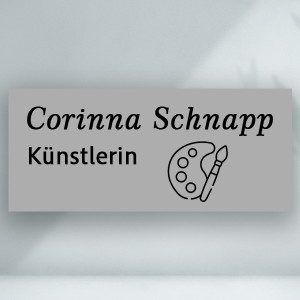 Namensschild Kunststoff 70x30mm
