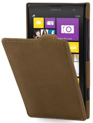StilGut - UltraSlim Case für Nokia Lumia 1020 Old Style Camel Brown