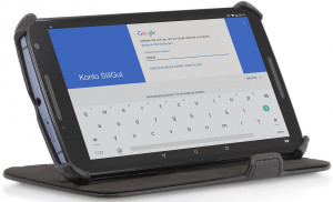StilGut - Handyhülle für Google Nexus 6 mit Standfunktion Schwarz
