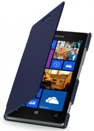 StilGut - Ledertasche "Book Type" für Nokia Lumia 925 Weiß