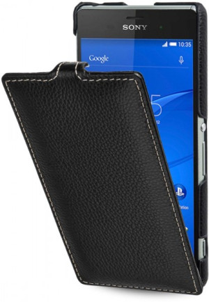 StilGut - Handyhülle für Sony Xperia Z3 "UltraSlim" aus Leder Navyblau