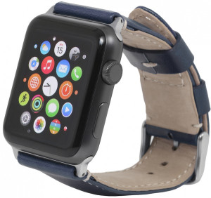 StilGut - Apple Watch Armband aus Leder Blau