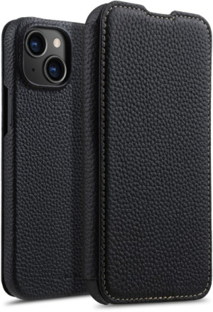 iPhone 14 Leder Hülle Book Type Schwarz