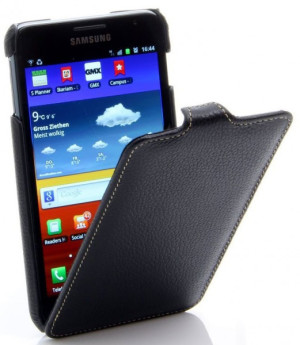 StilGut - UltraSlim Case für Galaxy Note N7000 aus Leder Weiß