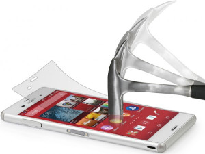StilGut - Displayschutzfolie "Panzerglas" für Sony Xperia Z3 2er Pack