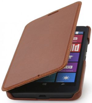 StilGut - Handyhülle für Lumia 640 XL "Book Type" ohne Clip Schwarz