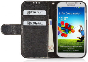 StilGut - Ledertasche "Talis" für Samsung Galaxy S4 i9500 and i9505 Weiß