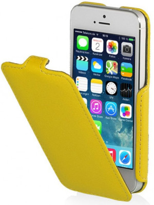 StilGut - Slim Case (Stil B) Tasche für iPhone 5 and iPhone 5s Gelb