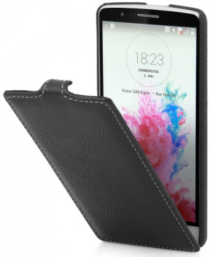 StilGut - UltraSlim Case für LG G3s aus Leder Blau