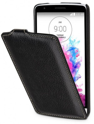 StilGut - Handyhülle für LG G3 Stylus "UltraSlim" aus Leder Cognac